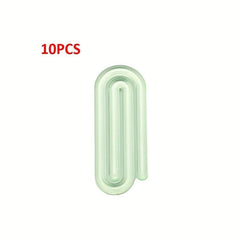 10pcs Transparent Plastic Paper Clip File Bookmark File Sorting Plastic Clip