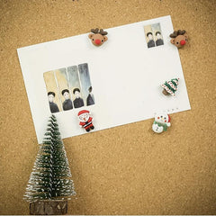 10pcs Cartoon Christmas Push Pins Santa Claus Christmas Tree Elk Photo Wall Deco