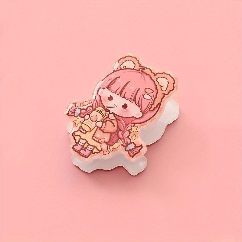 Cartoon Acrylic Small Clip Stationery Clip Test Paper Clip File Storage Clip