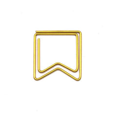 20pcs Golden Geometric Arrow Shaped Paper Clip