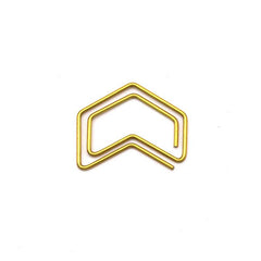 20pcs Golden Geometric Arrow Shaped Paper Clip