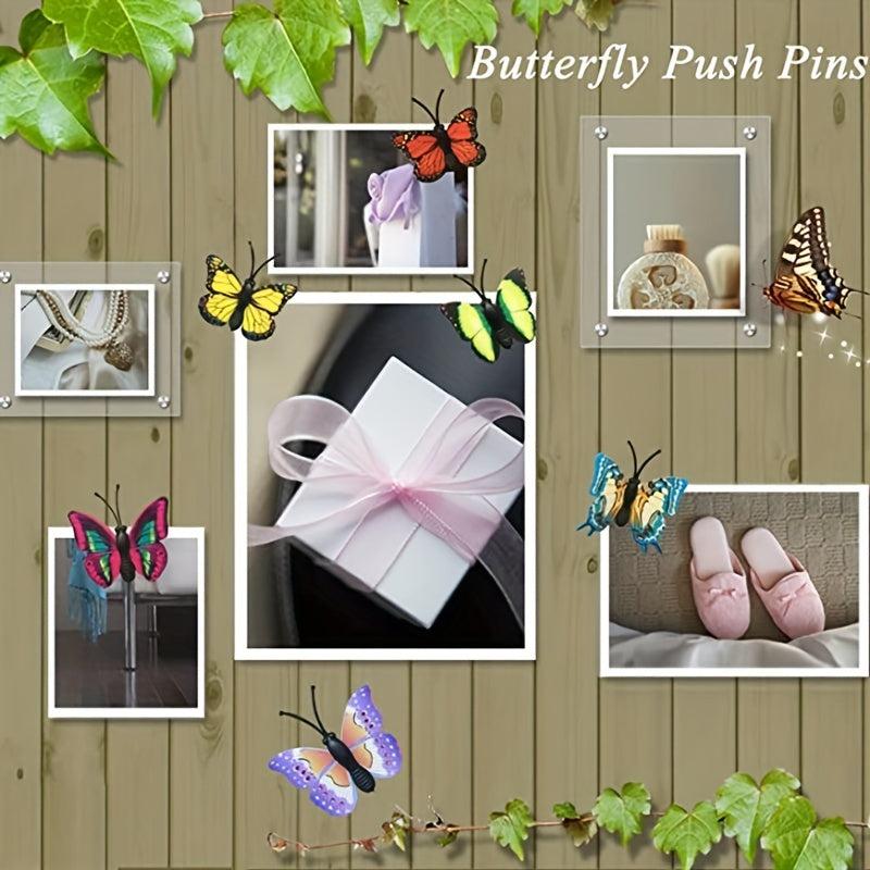 3D Butterfly Pushpins Decorative Cork Board Nails