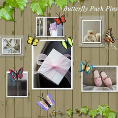 3D Butterfly Pushpins Decorative Cork Board Nails