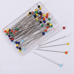 100pcs Pearl Ceramic Pin Stainless Steel Pin Positioning Pin Head Bead Pin