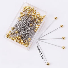 100pcs Pearl Ceramic Pin Stainless Steel Pin Positioning Pin Head Bead Pin