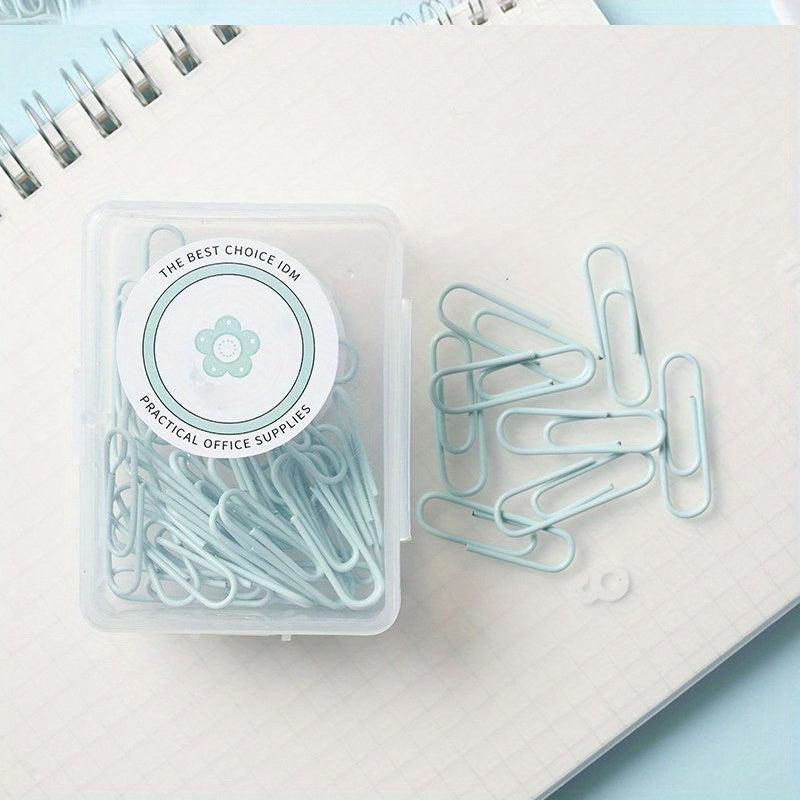 50pcs Macarons Paper Clips in Boxed Metal Paper Clips