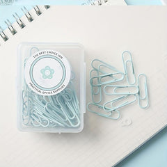 50pcs Macarons Paper Clips in Boxed Metal Paper Clips