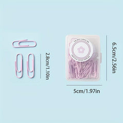 50pcs Macarons Paper Clips in Boxed Metal Paper Clips