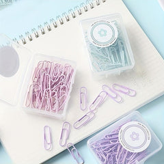 50pcs Macarons Paper Clips in Boxed Metal Paper Clips