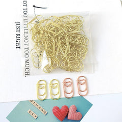 10pcs Heart Shape Metal Paper Clips 20mm Anti-rust Paper Clip