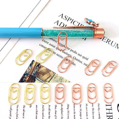 10pcs Heart Shape Metal Paper Clips 20mm Anti-rust Paper Clip