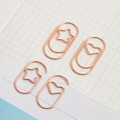 20pcs Star Shaped Paper Clips Office Supplies Metal Clip
