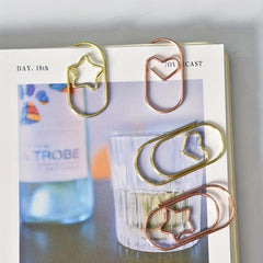 20pcs Star Shaped Paper Clips Office Supplies Metal Clip