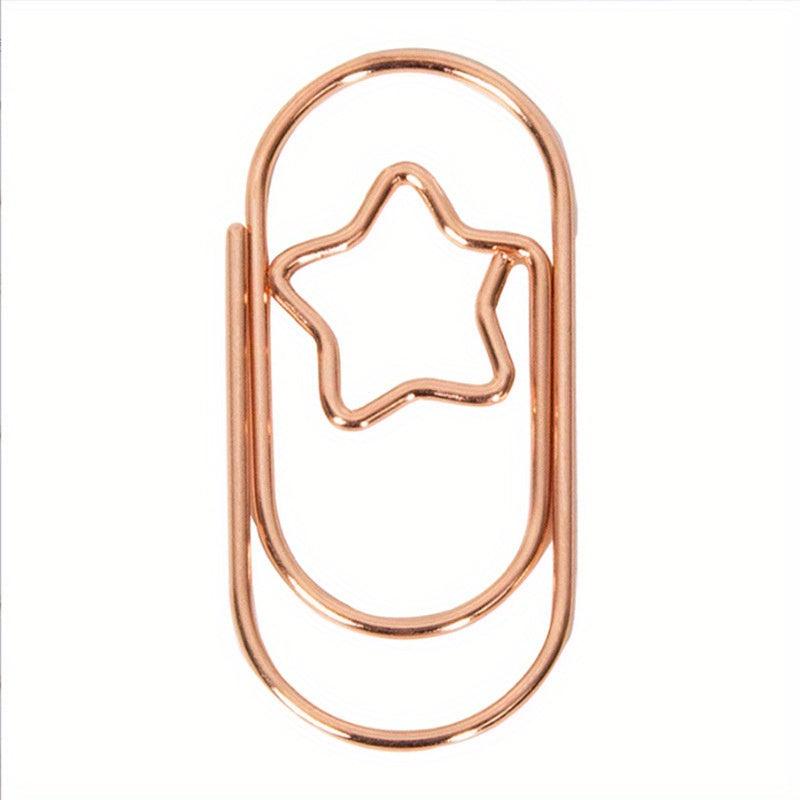 20pcs Star Shaped Paper Clips Office Supplies Metal Clip