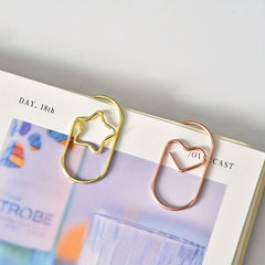 20pcs Star Shaped Paper Clips Office Supplies Metal Clip