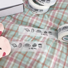 1pc 4 Wide 90m Length Large Roll Tape Cake Milk Dessert Printed Sealing Box Tape