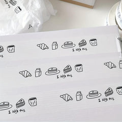 1pc 4 Wide 90m Length Large Roll Tape Cake Milk Dessert Printed Sealing Box Tape