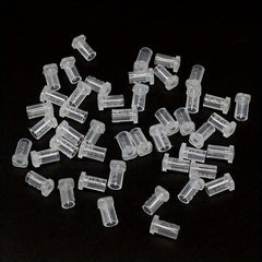 100pcs Transparent Plastic Glue Hole Opener Safety Pin Office Supplies