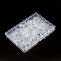 100pcs Transparent Plastic Glue Hole Opener Safety Pin Office Supplies