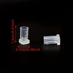 100pcs Transparent Plastic Glue Hole Opener Safety Pin Office Supplies