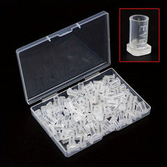 100pcs Transparent Plastic Glue Hole Opener Safety Pin Office Supplies