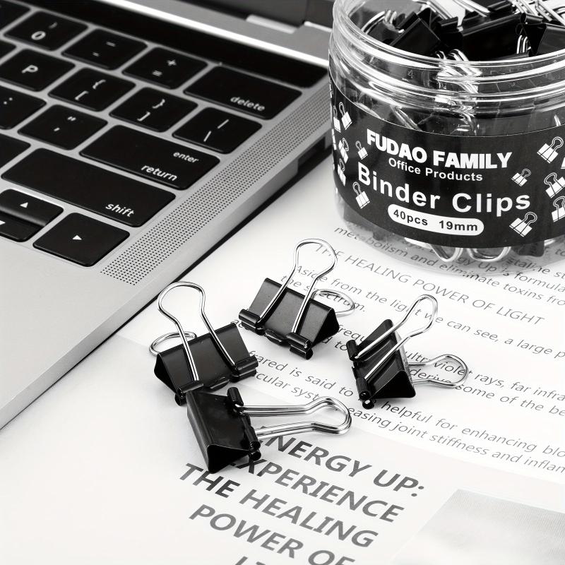 Small Binder Clips 40 Pack 3 4 Inch 19 Mm Office Clips