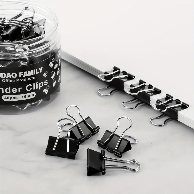 Small Binder Clips 40 Pack 3 4 Inch 19 Mm Office Clips