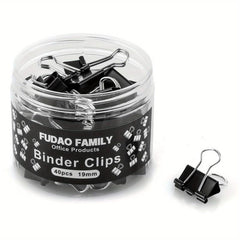 Small Binder Clips 40 Pack 3 4 Inch 19 Mm Office Clips