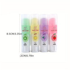 4pcs Fruit Fragrance Student Solid Glue Stick