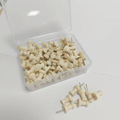 100 Wooden Push Nails for Cork Boards Maps Home Office Craft Projects