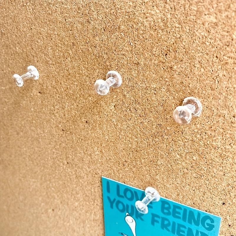 50pcs Transparent Cork Nails for Art, Wooden Board, Office Message
