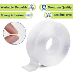 Widened Heavy Duty Double Sided Tape for Detachable and Traceless Installation