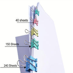 Dovetail Clips Binder 32pcs Large Medium Small Size Combo Storage