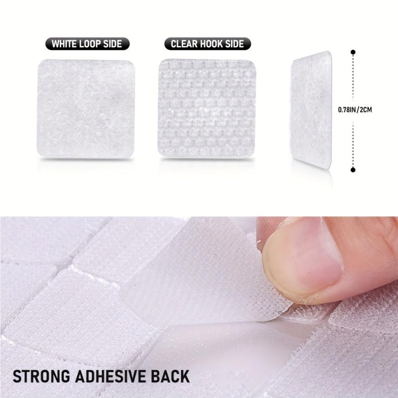 0.79in Square Adhesive Dots - Sticky Back Hook and Loop Fastener