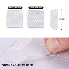 0.79in Square Adhesive Dots - Sticky Back Hook and Loop Fastener