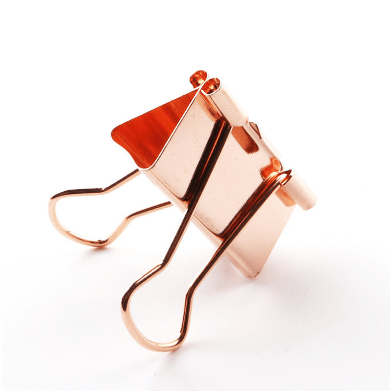 Elegant Rose Binder Clips with Long Tail Clips