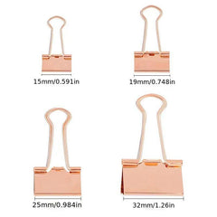 Elegant Rose Binder Clips with Long Tail Clips
