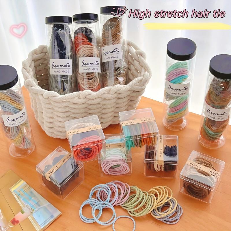 50pcs Rubber Band for Girls Hair, High Elasticity Headband, Daily Wear