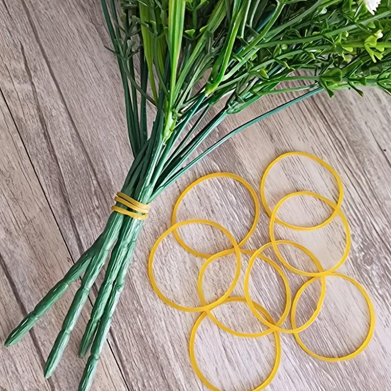 60pcs 100pcs Yellow Rubber Band Ring