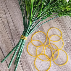 60pcs 100pcs Yellow Rubber Band Ring