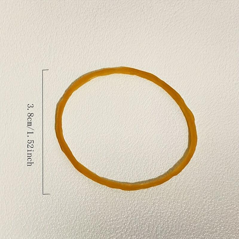 60pcs 100pcs Yellow Rubber Band Ring