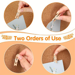40pcs Wooden Push Pin Clips for Bulletin Boards Cork Board Decoration