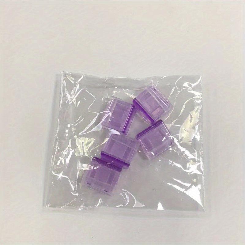 5pcs Colorful Transparent Paperclips for Office & School