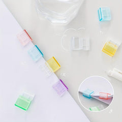 5pcs Colorful Transparent Paperclips for Office & School