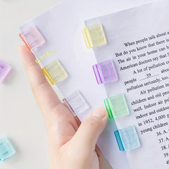 5pcs Colorful Transparent Paperclips for Office & School