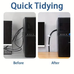 10pcs Adhesive Hook And Loop Cable Organizers