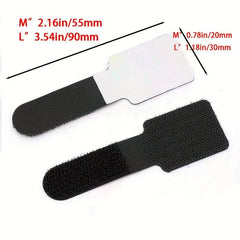 10pcs Adhesive Hook And Loop Cable Organizers