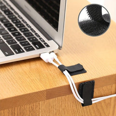 10pcs Adhesive Hook And Loop Cable Organizers