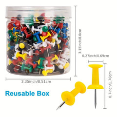 400pcs Push Pins Thumb Tacks for Bulletin Board Cork Wall Hangings