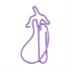 10pcs Purple Eggplant Vegetable Paper Clips